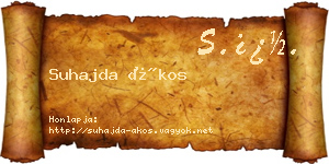 Suhajda Ákos névjegykártya